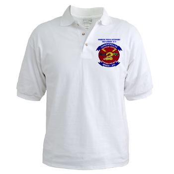 MWSS372 - A01 - 04 - Marine Wing Support Squadron 372 with Text - Golf Shirt
