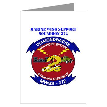 MWSS372 - M01 - 02 - Marine Wing Support Squadron 372 with Text - Greeting Cards (Pk of 10)