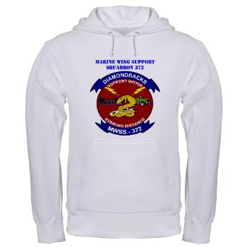 MWSS372 - A01 - 03 - Marine Wing Support Squadron 372 with Text - Hooded Sweatshirt