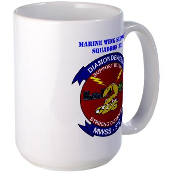 MWSS372 - M01 - 03 - Marine Wing Support Squadron 372 with Text - Large Mug