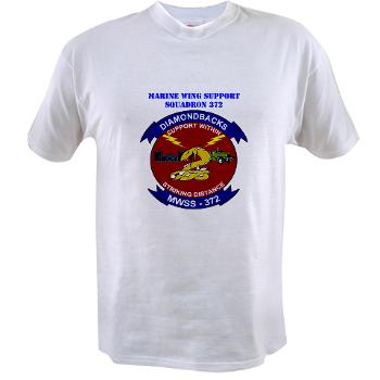 MWSS372 - A01 - 04 - Marine Wing Support Squadron 372 with Text - Value T-shirt