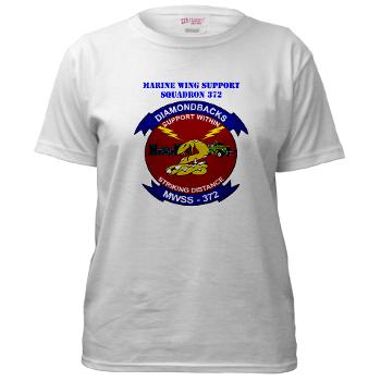 MWSS372 - A01 - 04 - Marine Wing Support Squadron 372 with Text - Women's T-Shirt