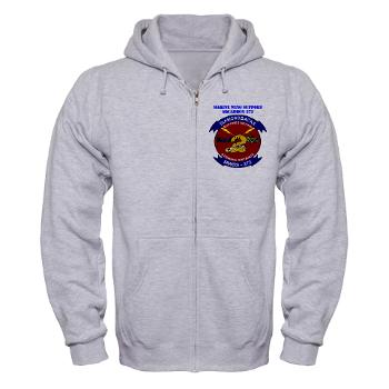 MWSS372 - A01 - 03 - Marine Wing Support Squadron 372 with Text - Zip Hoodie