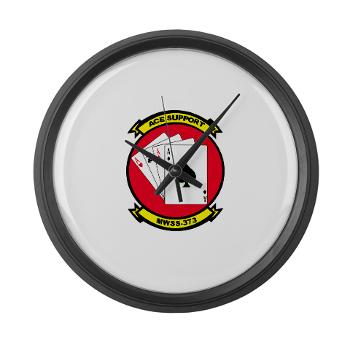 MWSS373 - M01 - 03 - Marine Wing Support Squadron 373 - Large Wall Clock - Click Image to Close