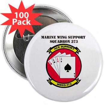 MWSS373 with Text - M01 - 01 - Marine Wing Support Squadron 373 with Text - 2.25" Button (100 pack)
