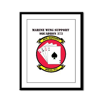 MWSS373 with Text - M01 - 02 - Marine Wing Support Squadron 373 with Text - Framed Panel Print