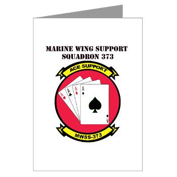 MWSS373 with Text - M01 - 02 - Marine Wing Support Squadron 373 with Text - Greeting Cards (Pk of 10)