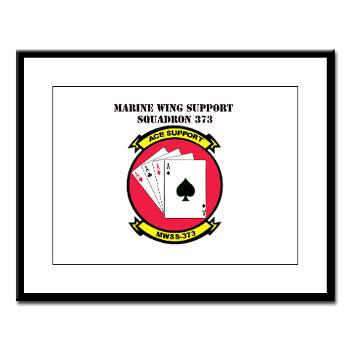 MWSS373 with Text - M01 - 02 - Marine Wing Support Squadron 373 with Text - Large Framed Print