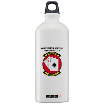 MWSS373 with Text - M01 - 03 - Marine Wing Support Squadron 373 with Text - Sigg Water Bottle 1.0L