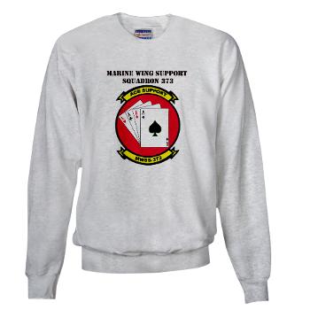 MWSS373 with Text - A01 - 03 - Marine Wing Support Squadron 373 with Text - Sweatshirt - Click Image to Close