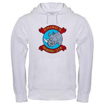 MWSS374 - A01 - 03 - Marine Wing Support Squadron 374 - Hooded Sweatshirt - Click Image to Close
