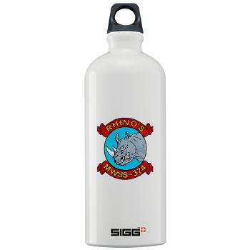 MWSS374 - M01 - 03 - Marine Wing Support Squadron 374 - Sigg Water Bottle 1.0L - Click Image to Close