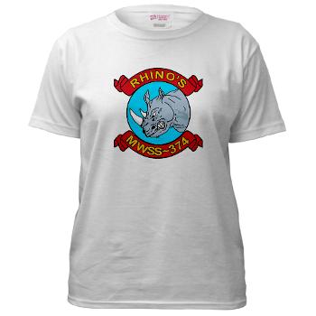 MWSS374 - A01 - 04 - Marine Wing Support Squadron 374 - Women's T-Shirt - Click Image to Close
