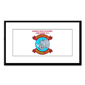 MWSS374 - M01 - 02 - Marine Wing Support Squadron 374 with Text - Small Framed Print - Click Image to Close