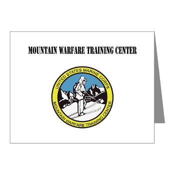 MWTC - M01 - 02 - Mountain Warfare Training Center with Text - Note Cards (Pk of 20)
