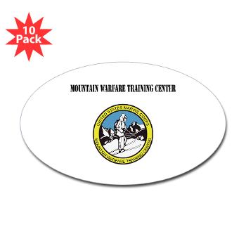 MWTC - M01 - 01 - Mountain Warfare Training Center with Text - Sticker (Oval 10 pk)