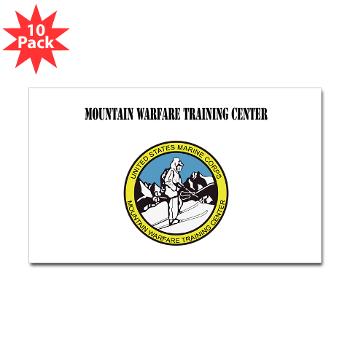 MWTC - M01 - 01 - Mountain Warfare Training Center with Text - Sticker (Rectangle 10 pk)