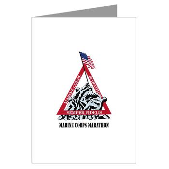 MCM - M01 - 02 - Marine Corps Marathon with Text - Greeting Cards (Pk of 10)