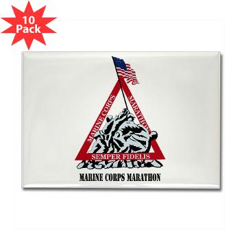 MCM - M01 - 01 - Marine Corps Marathon with Text - Rectangle Magnet (10 pack) - Click Image to Close