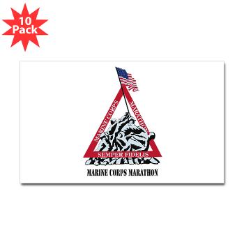 MCM - M01 - 01 - Marine Corps Marathon with Text - Sticker (Rectangle 10 pk) - Click Image to Close