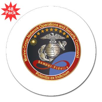 MCNOSC - M01 - 01 - Marine Corps Network Operations Security Command - 3" Lapel Sticker (48 pk)