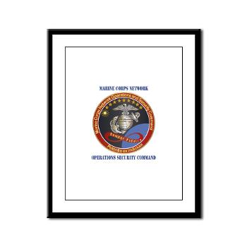 MCNOSC - M01 - 02 - Marine Corps Network Operations Security Command with Text - Framed Panel Print