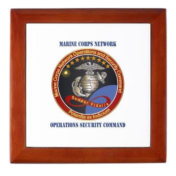 MCNOSC - M01 - 03 - Marine Corps Network Operations Security Command with Text - Keepsake Box