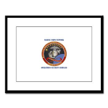 MCNOSC - M01 - 02 - Marine Corps Network Operations Security Command with Text - Large Framed Print