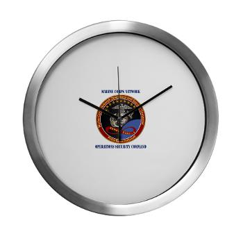 MCNOSC - M01 - 03 - Marine Corps Network Operations Security Command with Text - Modern Wall Clock