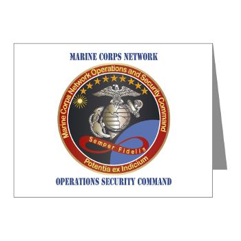 MCNOSC - M01 - 02 - Marine Corps Network Operations Security Command with Text - Note Cards (Pk of 20)