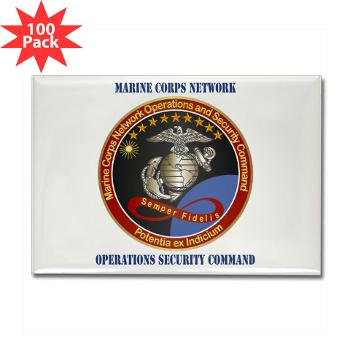 MCNOSC - M01 - 01 - Marine Corps Network Operations Security Command with Text - Rectangle Magnet (100 pack)