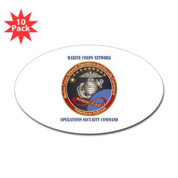 MCNOSC - M01 - 01 - Marine Corps Network Operations Security Command with Text - Sticker (Oval 10 pk) - Click Image to Close