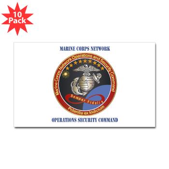 MCNOSC - M01 - 01 - Marine Corps Network Operations Security Command with Text - Sticker (Rectangle 10 pk)