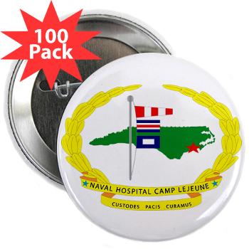 NHCL - M01 - 01 - Naval Hospital Camp Lejeune - 2.25" Button (100 pack) - Click Image to Close