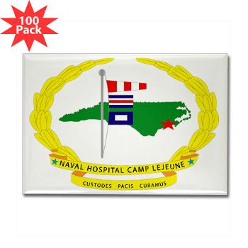NHCL - M01 - 01 - Naval Hospital Camp Lejeune - Rectangle Magnet (100 pack)
