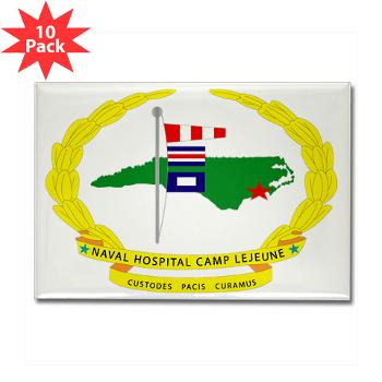 NHCL - M01 - 01 - Naval Hospital Camp Lejeune - Rectangle Magnet (10 pack)