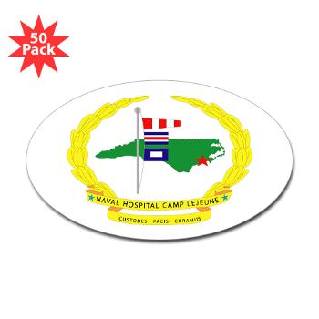 NHCL - M01 - 01 - Naval Hospital Camp Lejeune - Sticker (Oval 50 pk)