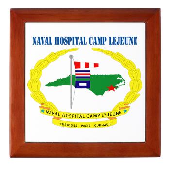 NHCL - M01 - 03 - Naval Hospital Camp Lejeune with Text - Keepsake Box