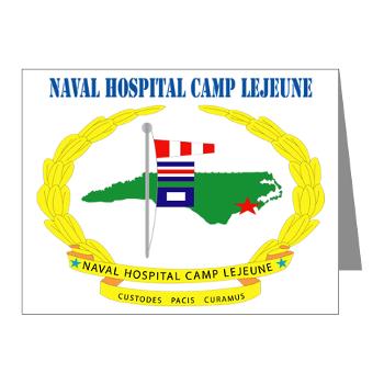 NHCL - M01 - 02 - Naval Hospital Camp Lejeune with Text - Note Cards (Pk of 20)