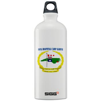 NHCL - M01 - 03 - Naval Hospital Camp Lejeune with Text - Sigg Water Bottle 1.0L