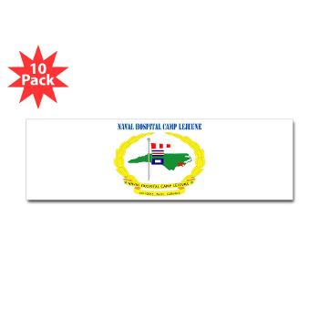 NHCL - M01 - 01 - Naval Hospital Camp Lejeune with Text - Sticker (Bumper 10 pk)