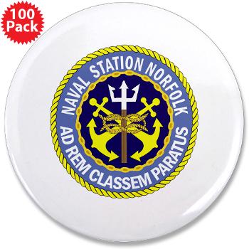 NSN - M01 - 01 - Naval Station Norfolk - 3.5" Button (100 pack)