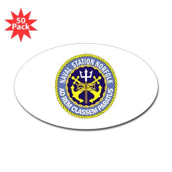 NSN - M01 - 01 - Naval Station Norfolk - Sticker (Oval 50 pk) - Click Image to Close