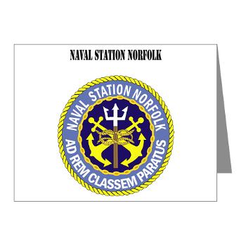 NSN - M01 - 02 - Naval Station Norfolk with Text - Note Cards (Pk of 20)