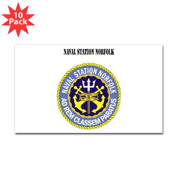 NSN - M01 - 01 - Naval Station Norfolk with Text - Sticker (Rectangle 10 pk) - Click Image to Close