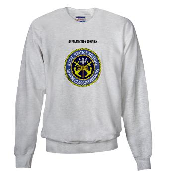 NSN - A01 - 03 - Naval Station Norfolk with Text - Sweatshirt - Click Image to Close