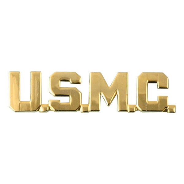 Marine U.S.M.C. Letter Bar Lapel Pin 1/2 x 1 7/8  Quantity 10  - Click Image to Close