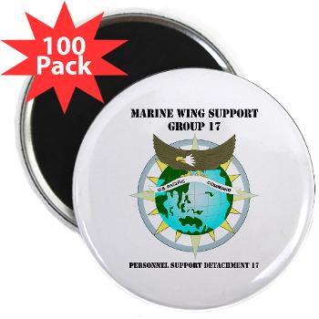 PSD17 - M01 - 01 - Personnel Support Detachment 17 with Text - 2.25" Magnet (100 pack)
