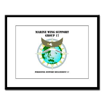 PSD17 - M01 - 02 - Personnel Support Detachment 17 with Text - Large Framed Print