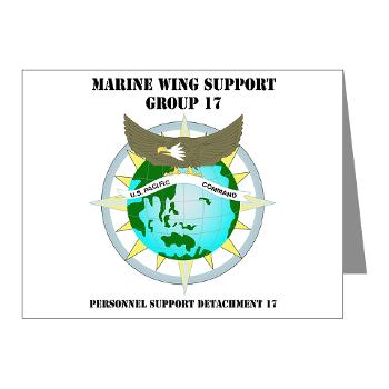 PSD17 - M01 - 02 - Personnel Support Detachment 17 with Text - Note Cards (Pk of 20)